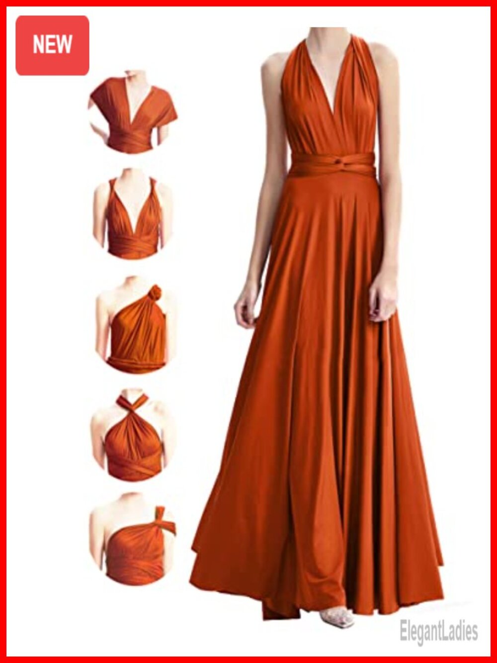 Multi-Way Wrap Infinity Maxi Dress Convertible Bridesmaid Wedding Guest
